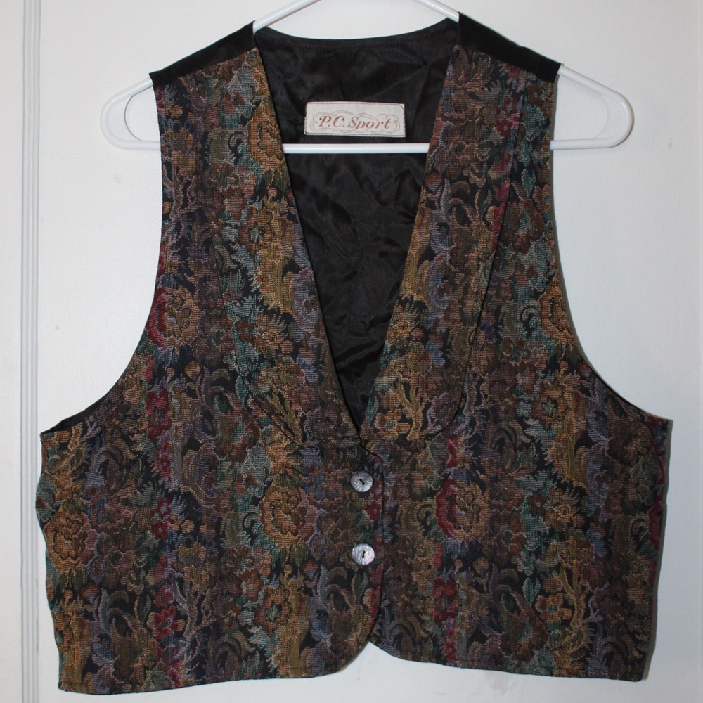 Vintage PC Sport Floral Vest Size L